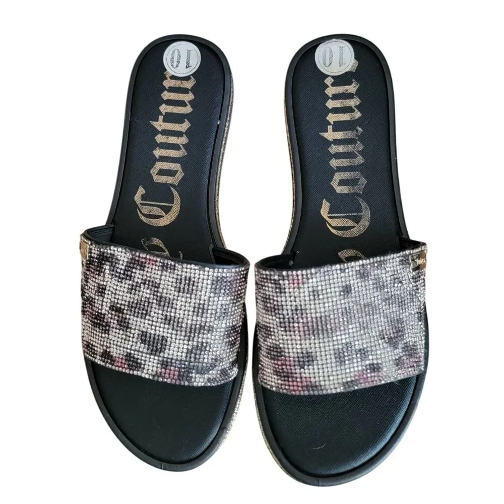 Juicy Couture Womens Rhinestone Slide Sandals Size 10 - Picture 2 of 8